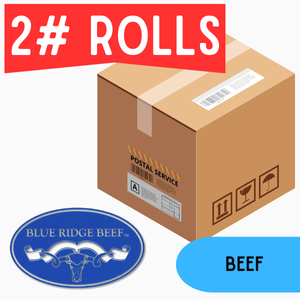 Blue Ridge Beef-Beef for Dogs - 2 lb Rolls Full Shipping Box w/ Dry Ice (20 Rolls)