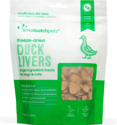 SmallBatch Freeze Dried Duck Liver Treats
