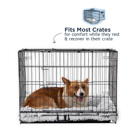 Tall Tails Grey Cuddle Crate Dog Bed
