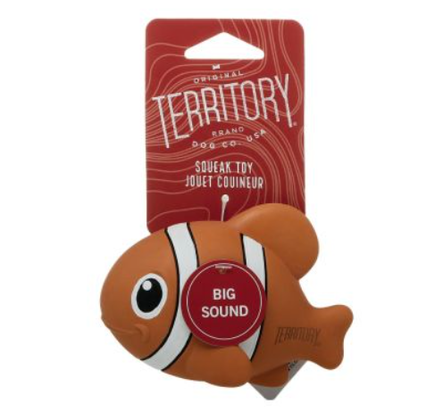 Territory Latex Squeaker Clown Fish 4.5"