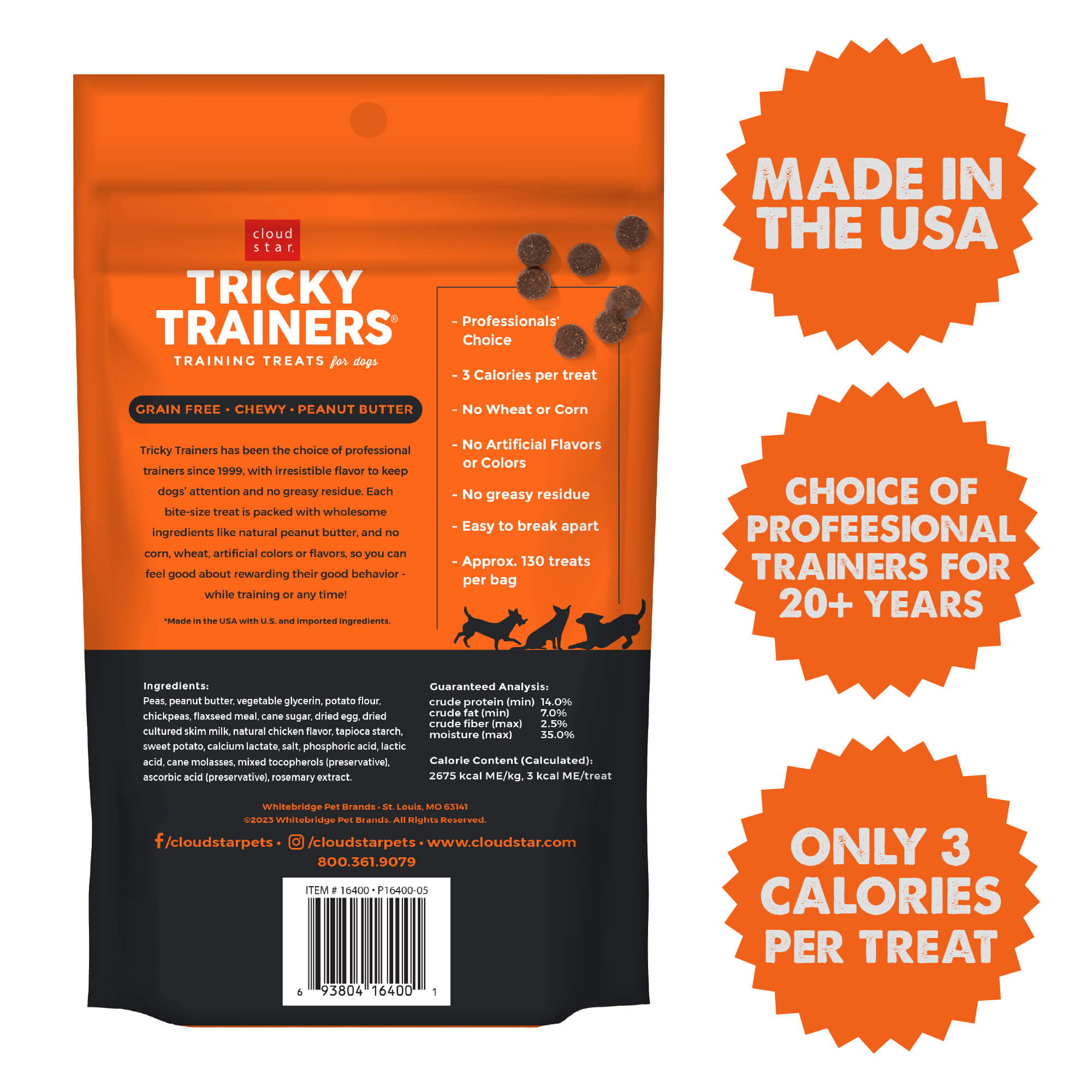 Cloud Star Tricky Trainers Soft and Chewy Peanut Butter