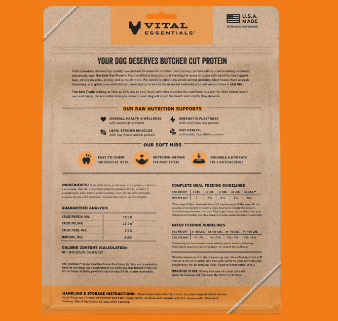 Vital Essentials Soft Nibs Pork Entree