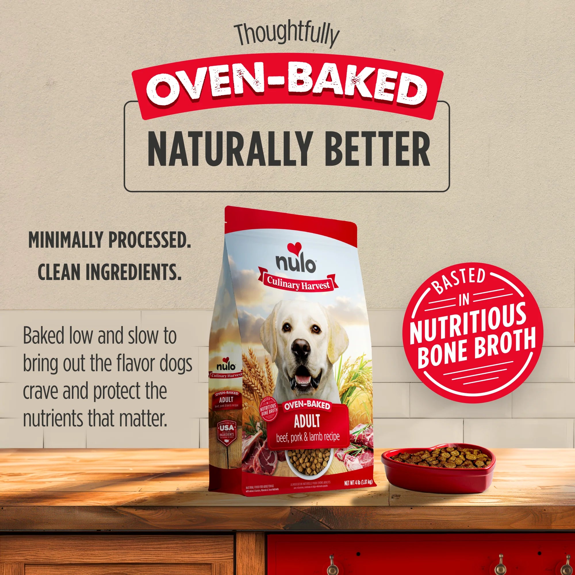 Nulo Culinary Harvest Beef, Pork & Lamb Oven Baked Kibble