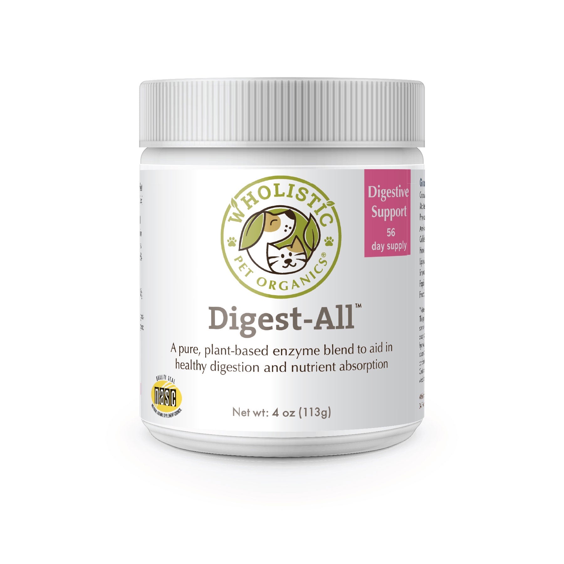 Wholistic Pet Organics Digest-All Powder 4oz