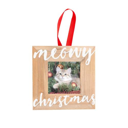 Pearhead Meowy Christmas Wooden Ornament