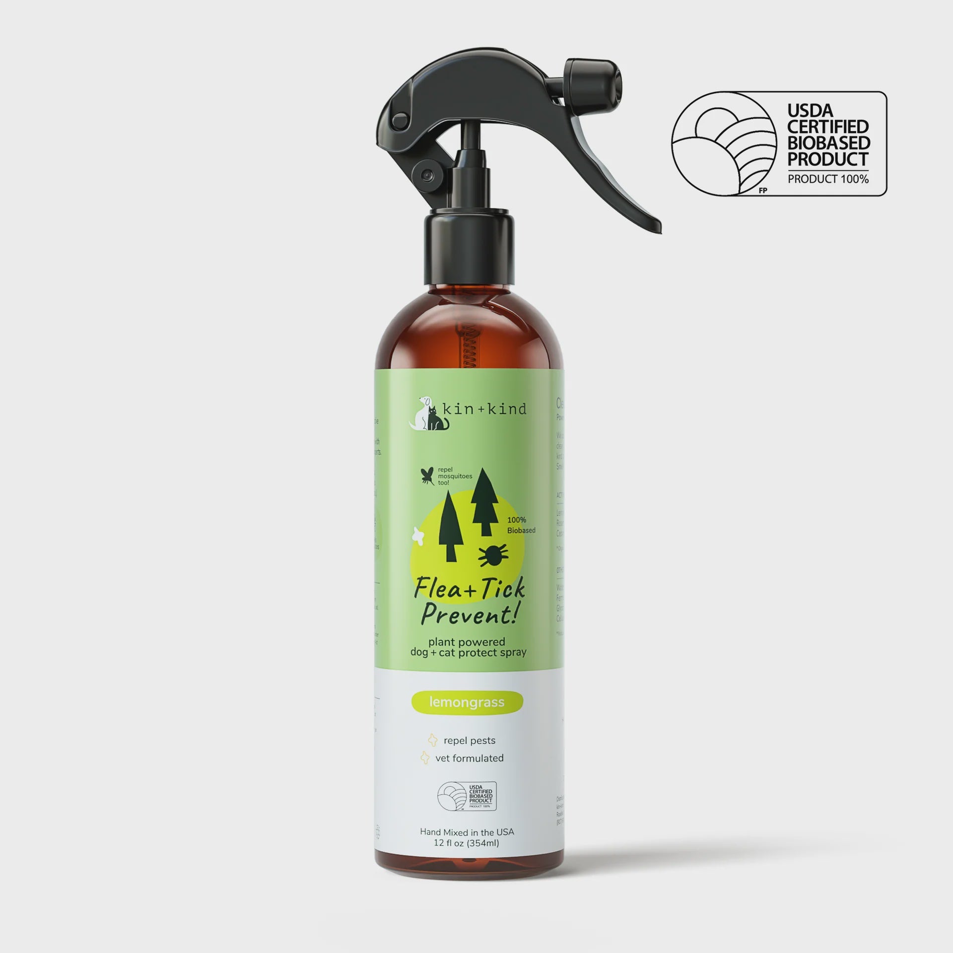 Kin + Kind Flea+Tick Lemongrass Repel (Dog & Cat)