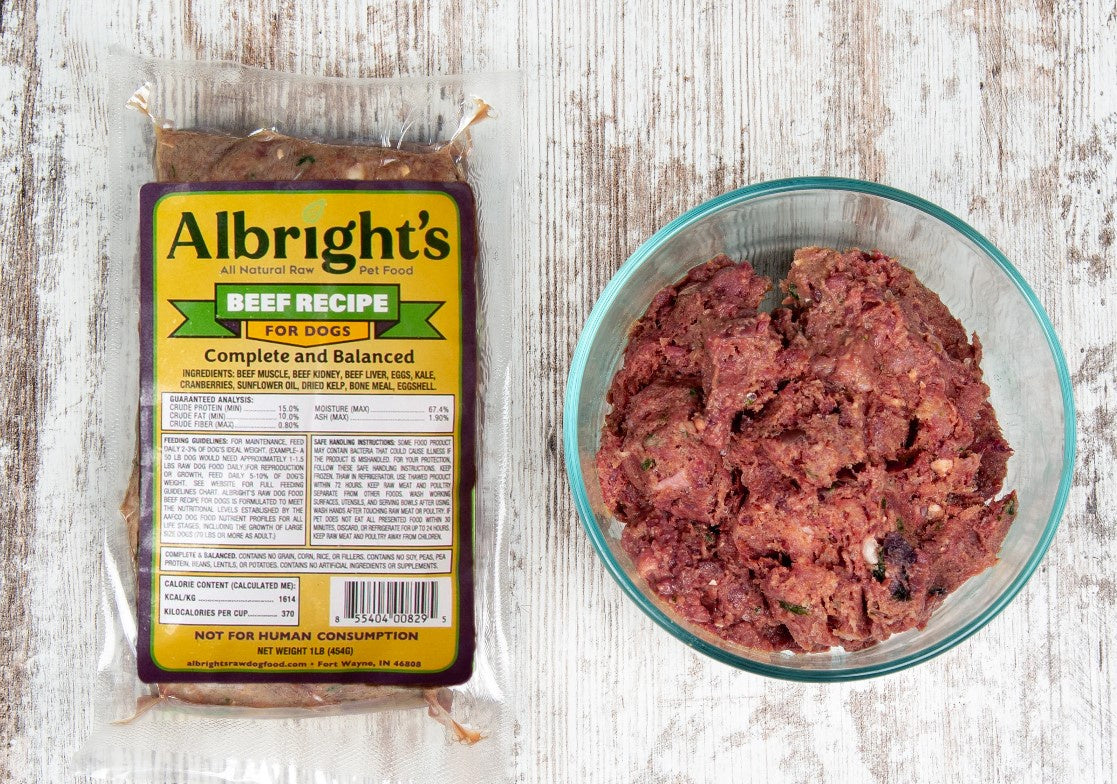 Albright's Beef - 1 lb Pkg Full Shipping Box w/ Dry Ice (35 Packs, 2 Blocks Dry Ice)