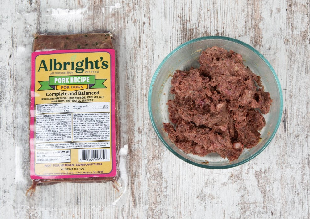 Albright's Pork, Raw Dog Food