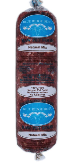 Blue Ridge Beef-Beef Natural Mix - 2 lbs Rolls Full Shipping Box w/ Dry Ice (20 Rolls)