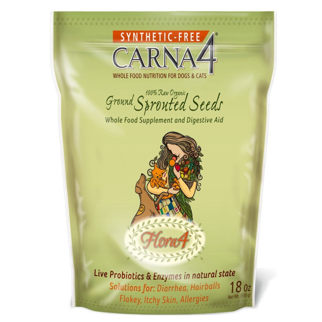 Flora4 Ground Sprouted Seeds Food Topper