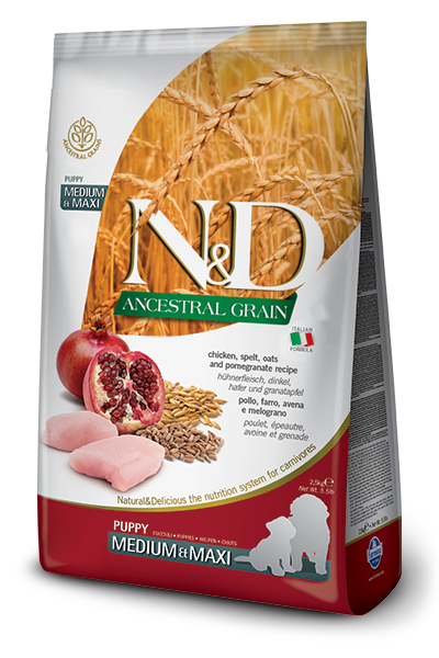 Farmina Ancestral Grains Chicken & Pomegranate Recipe Puppy Dry Kibble