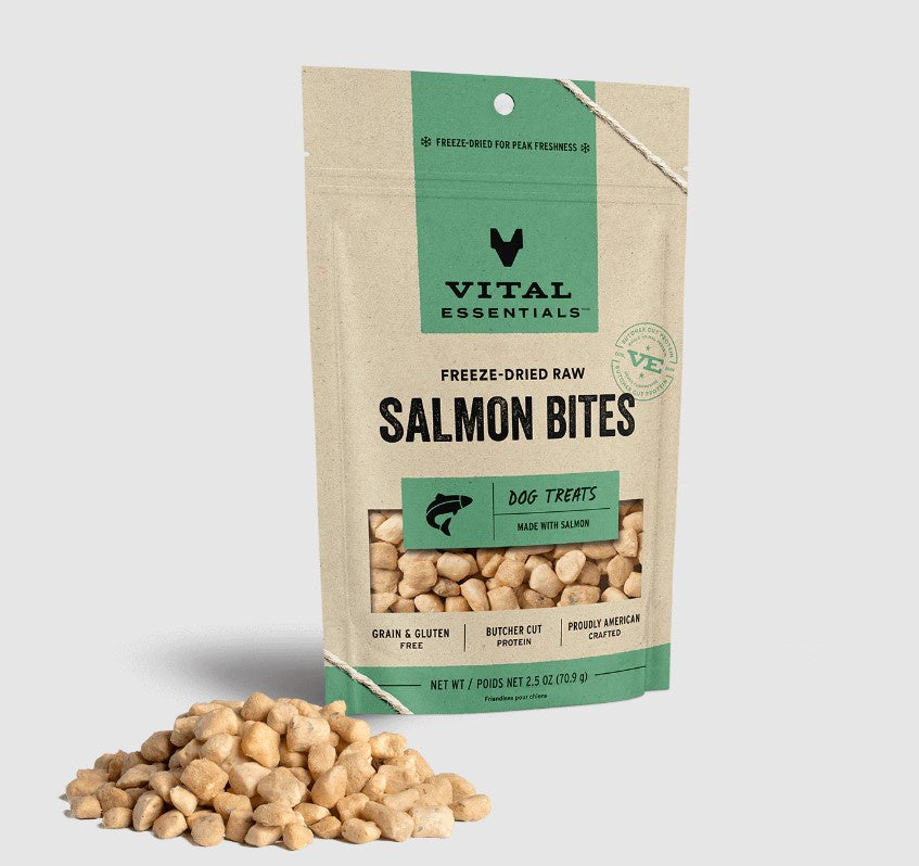 Vital Essentials Freeze-Dried Raw Salmon Bites 2.5oz