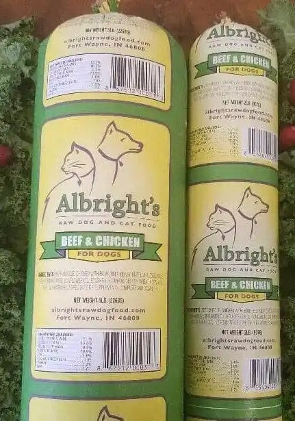 Albright's Beef & Chicken, Raw Dog Food