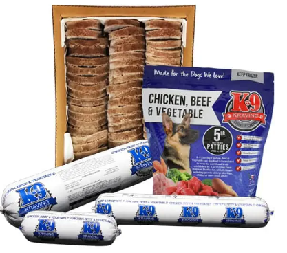 K-9 Kraving Chicken, Beef & Vegetable - 5 lb Patties/30 lb Box