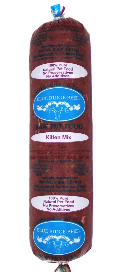 Blue Ridge Beef-Kitten Mix (HPP)- 2 lb Rolls Full Shipping Box NO Dry Ice (22 Rolls)
