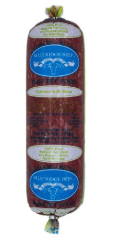 Blue Ridge Beef-Venison with Bone - 2 lb Rolls Full Shipping Box NO Dry Ice (22 Rolls)