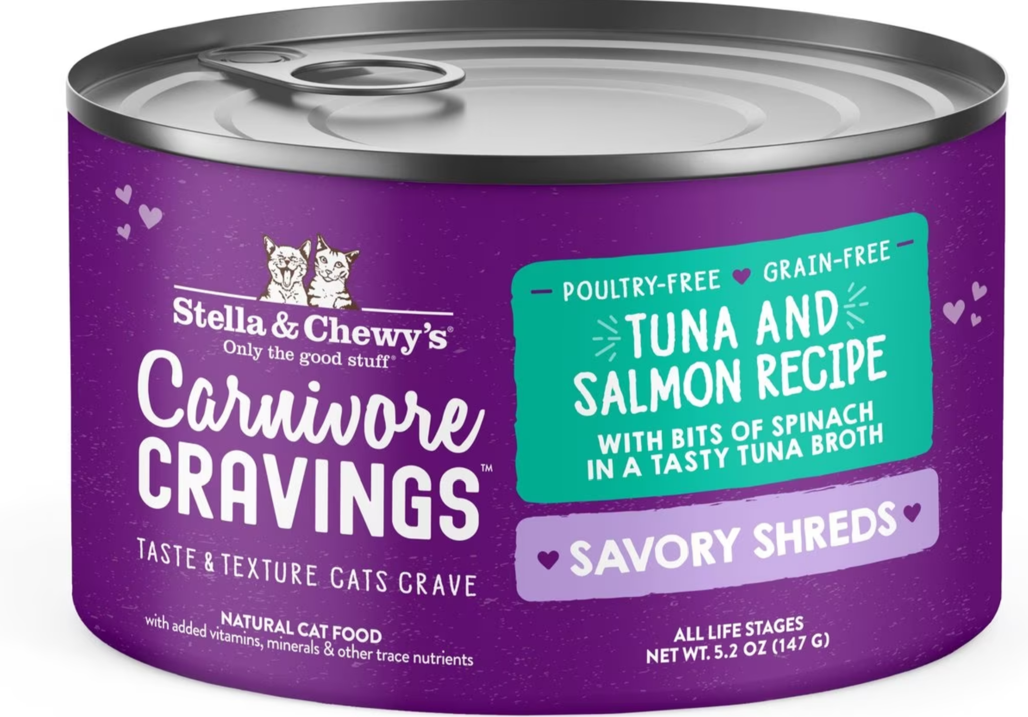 Stella & Chewy's Carnivore Cravings Savory Shreds Tuna & Salmon Recipe - 5.2oz Can