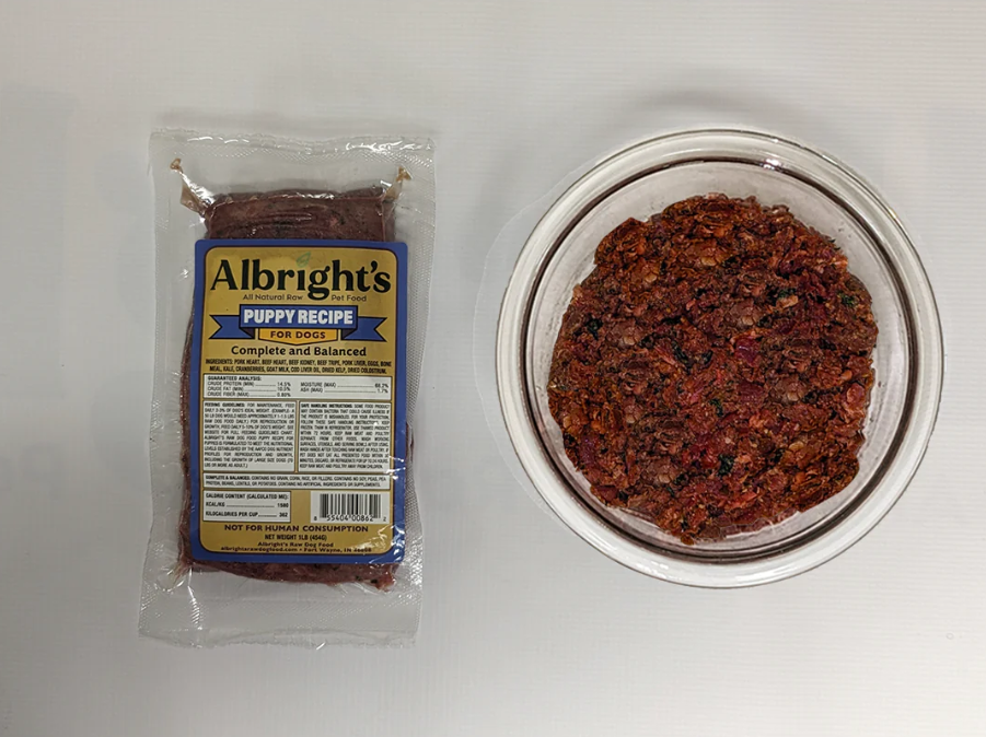 Albright's Puppy - 1 lb Pkg Shipping Box w/ Dry Ice (35 Packs, 2 Blocks Dry Ice)