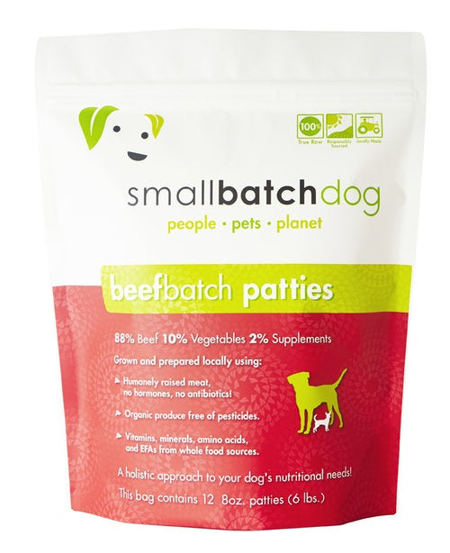 SmallBatch Frozen Beef Patties for Dogs