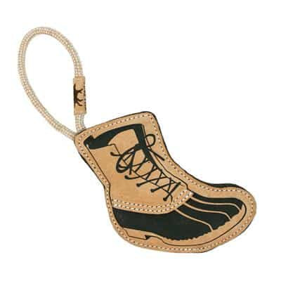 Tall Tails Natural Leather Hiking Boot Tug Toy 16"