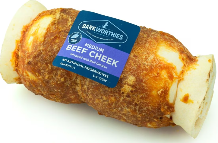 Barkworthies Beef Cheek Roll -  Chicken Wrapped
