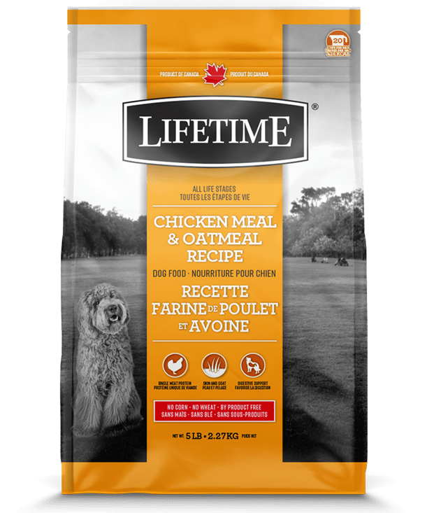 Lifetime Chicken and Oatmeal Dog Kibble