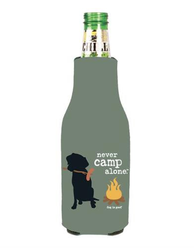 Dog is Good Never Camp Alone Beer Koozie