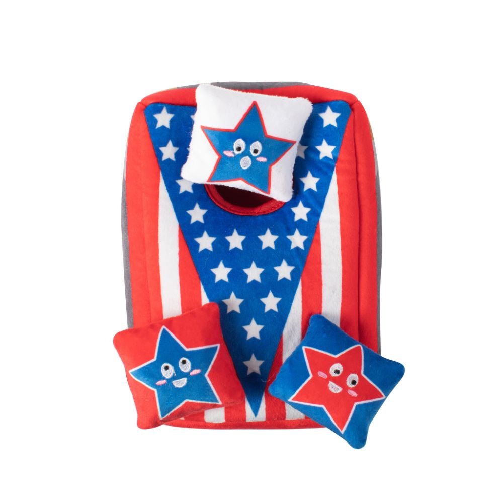 Fringe 4th of July Corn Hole Enrichment Plush
