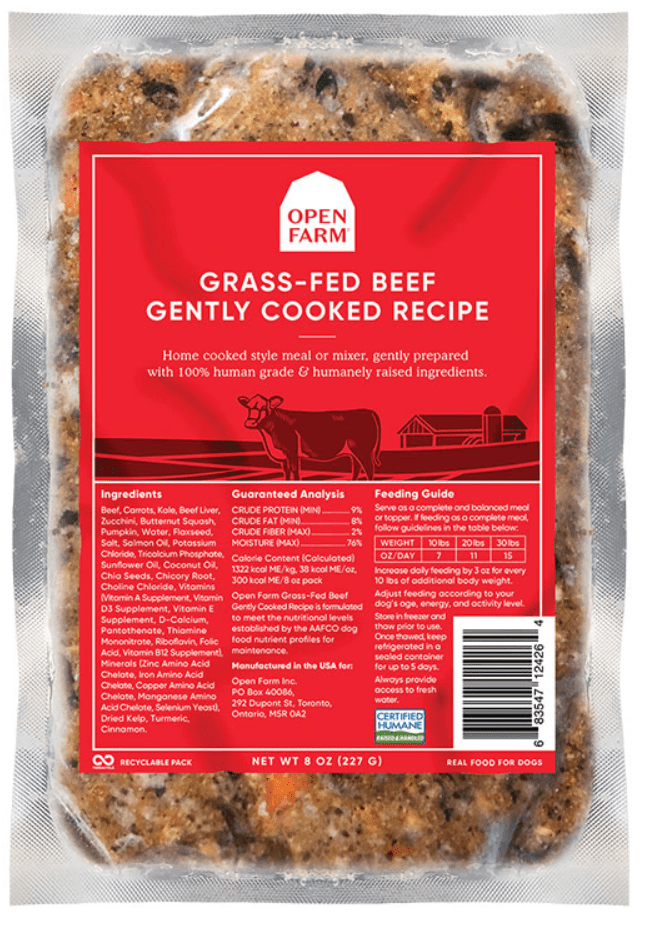 Open Farm Gently Cooked Frozen Dog Food - Beef
