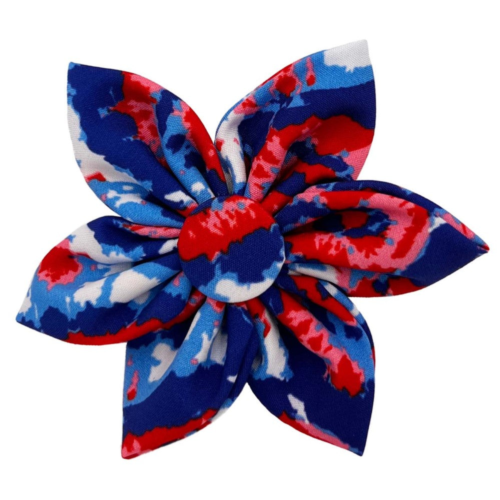 Huxley & Kent Flower - Red, White & Blue Tie Dye