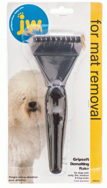 JW Pet GripSoft Dematting Rake
