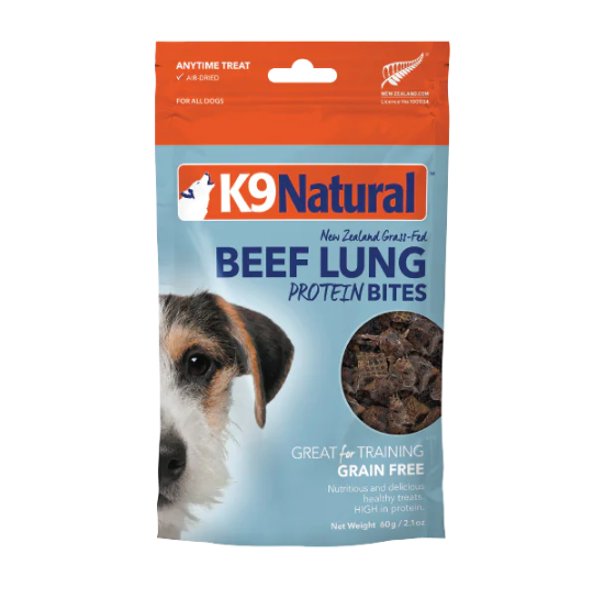 K9 Natural Beef Lung Protein Bites Dog Treats