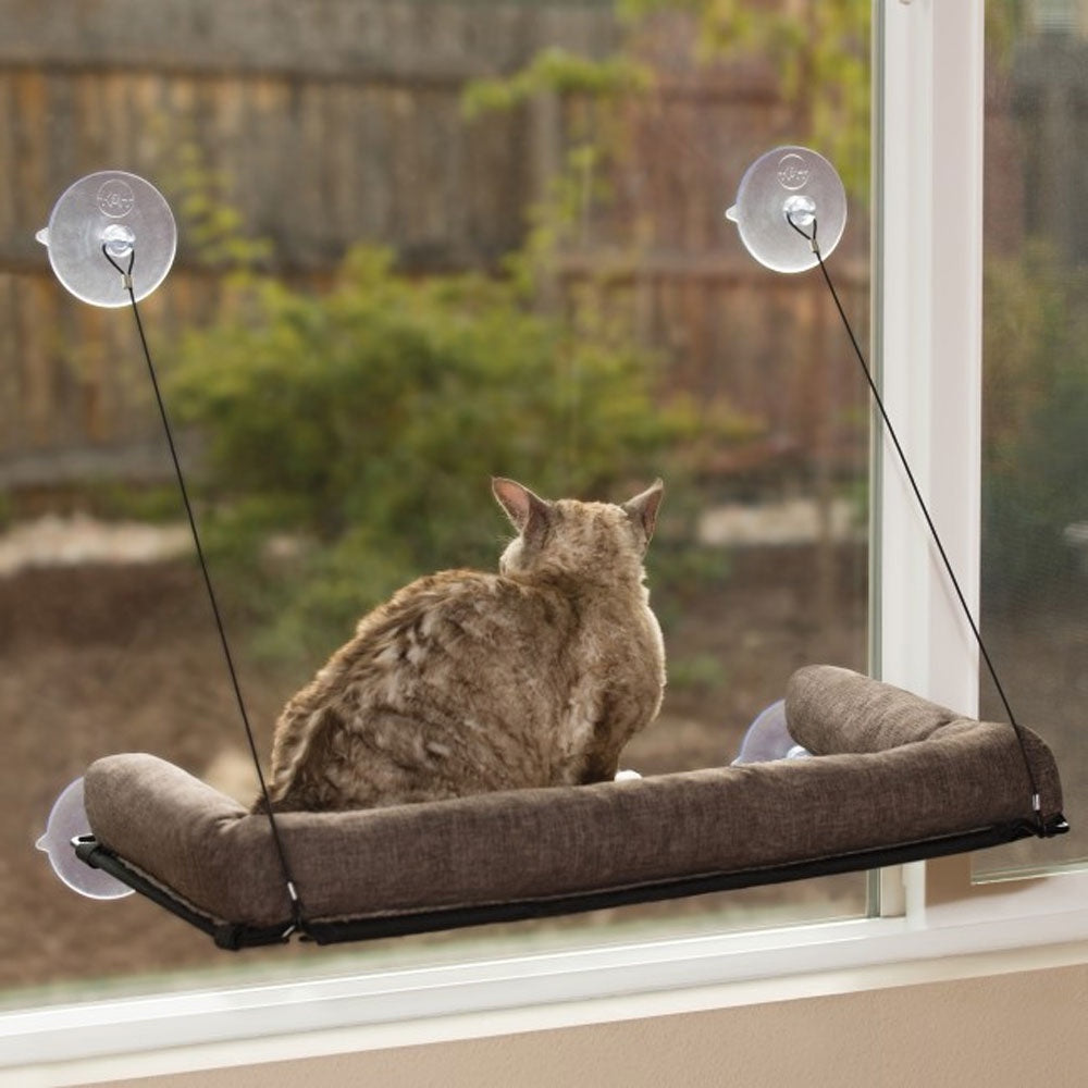K+H EZ Mount Kitty Sill Deluxe With Bolster