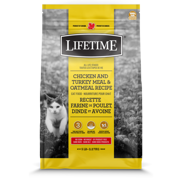 Lifetime Chicken, Turkey and Oatmeal Cat Kibble