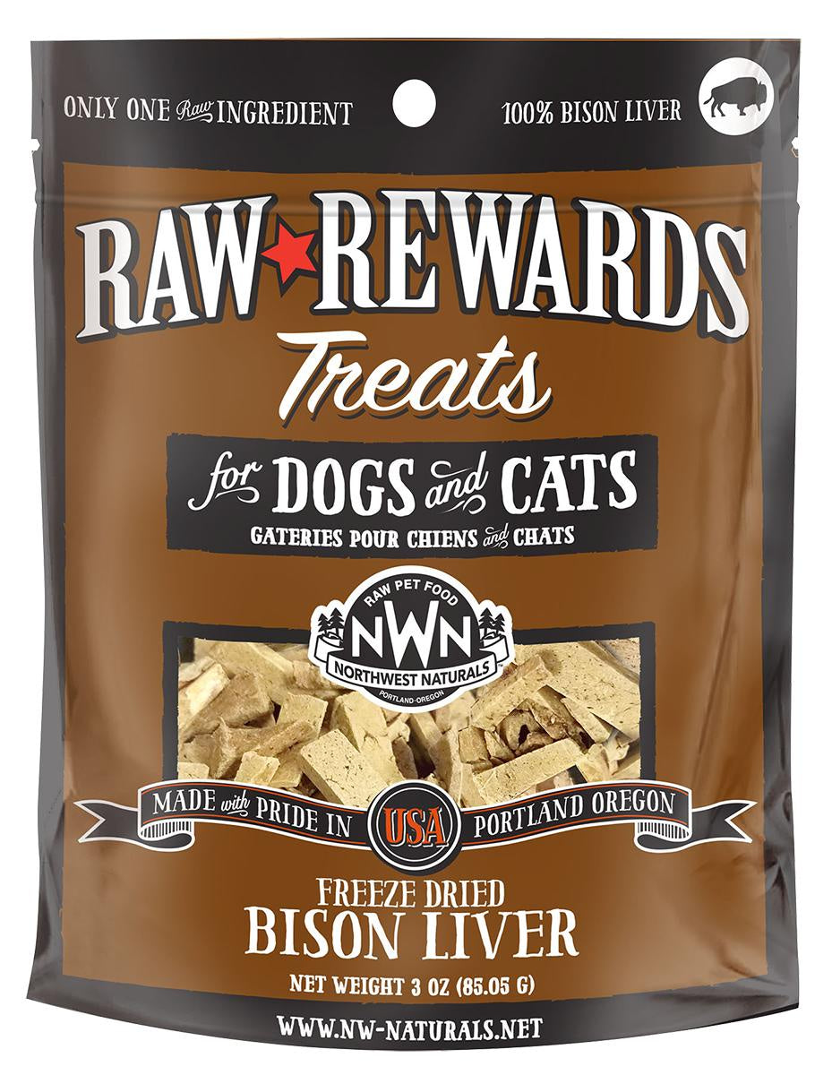 Northwest Naturals Raw Rewards Bison Liver Treats