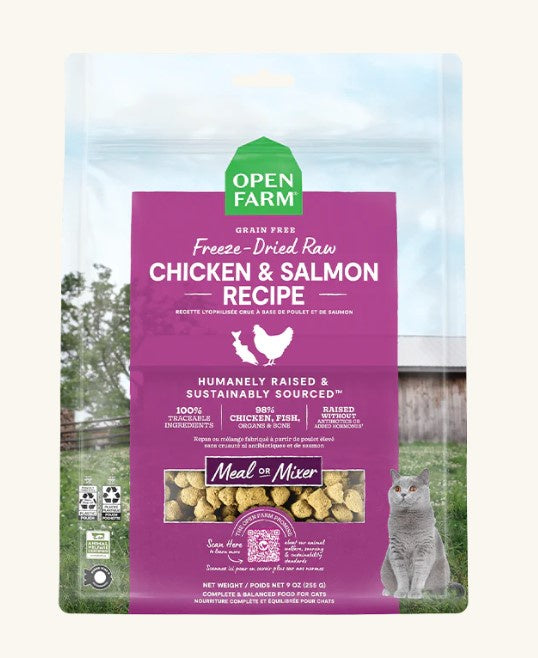 Open Farm Freeze Dried Chicken & Salmon Cat Recipe