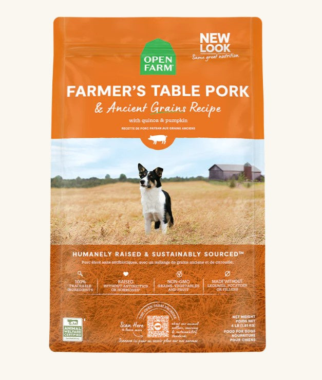 Open Farm Farmer's Table Pork & Ancient Grains Dry Dog Food