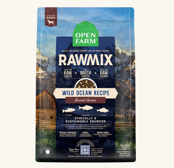Open Farm Wild Ocean Ancient Grains Raw Mix Dry Dog Food