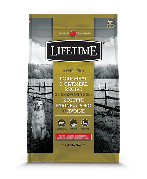 Lifetime Pork and Oatmeal Dog Kibble