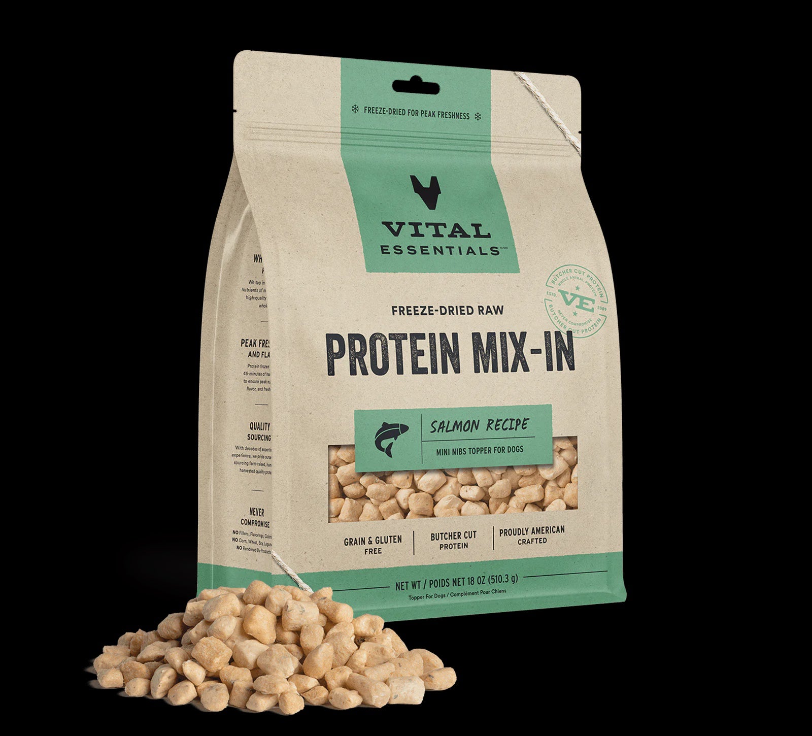 Vital Essentials Freeze-Dried Raw Protein Mix-In Salmon Recipe