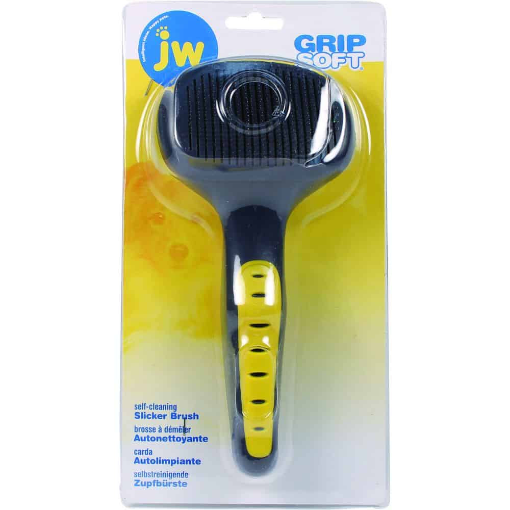 JW Dog GripSoft Self-Cleaning Slicker Brush