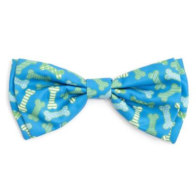 The Worthy Dog Bow Tie - Blue Preppy Bones