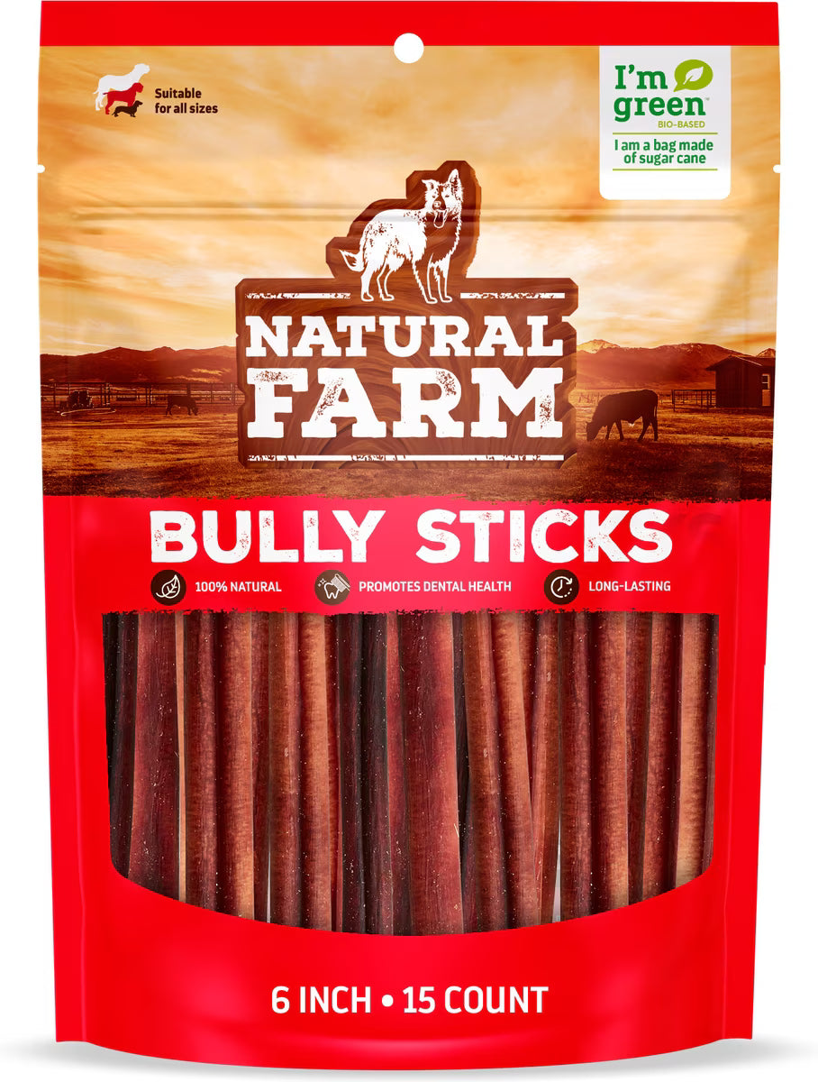 Natural Farm Odor-Free Bully Sticks 6"