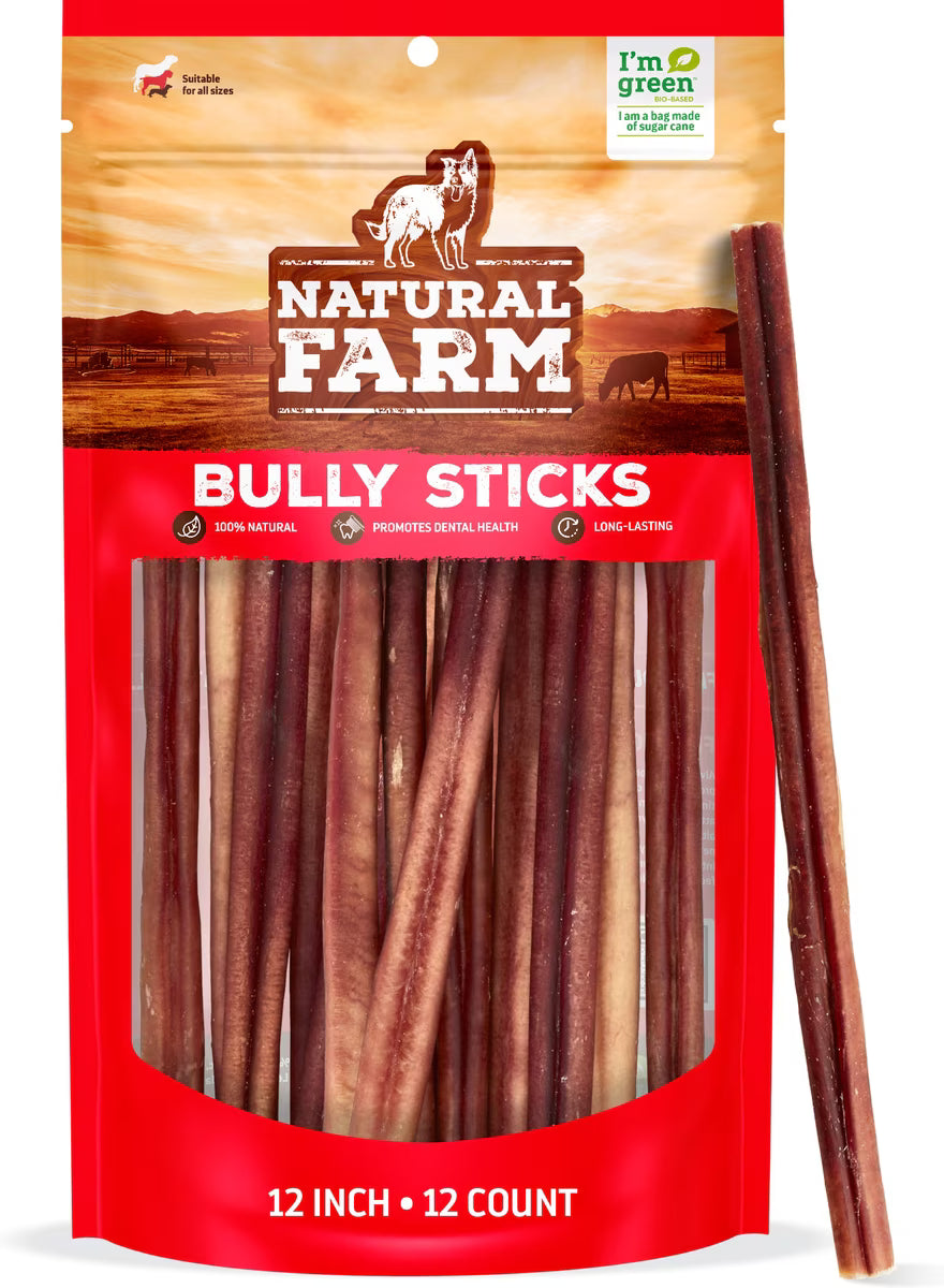 Natural Farm Odor-Free Bully Sticks 12"