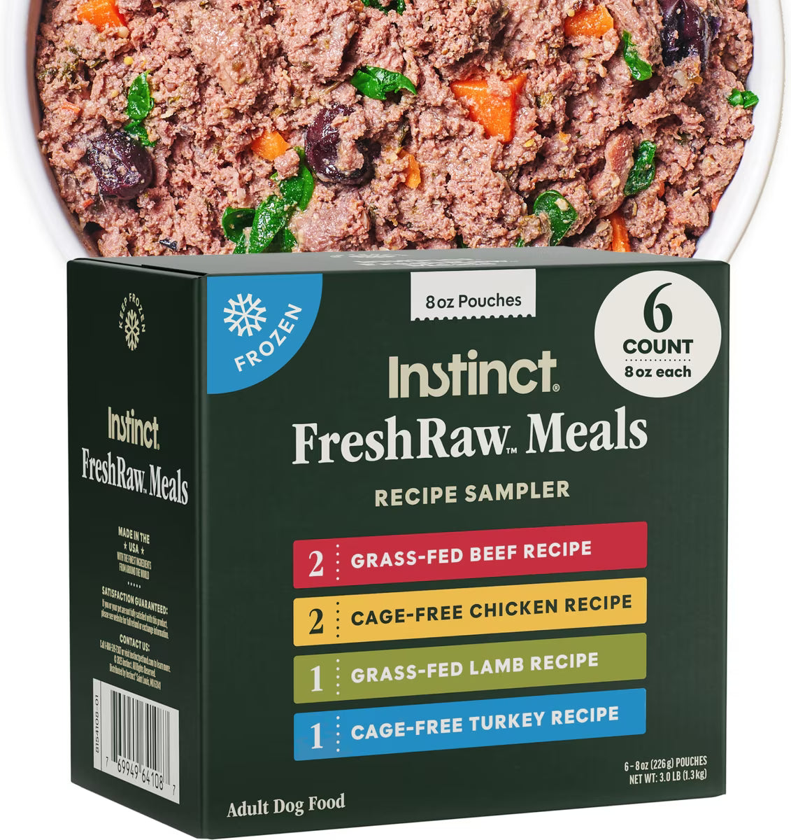 Instinct FreshRaw Meals Variety Pack Dog - 8oz/6pk