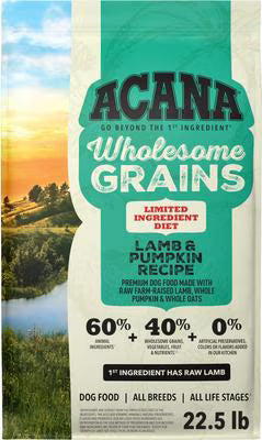 Acana Wholesome Grains Limited Ingredient Dog Kibble