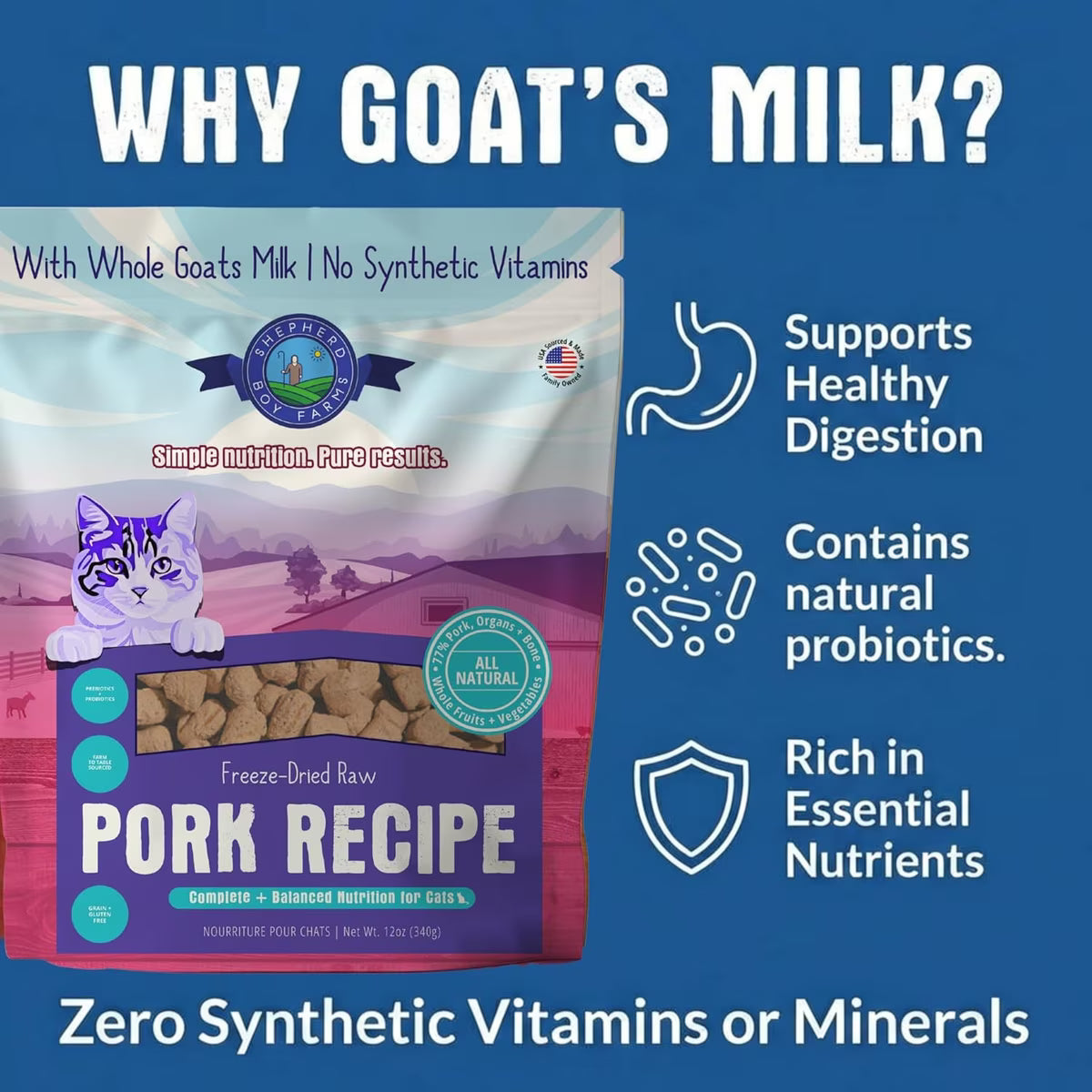 Shepherd Boy Farms Cat Freeze Dried Pork