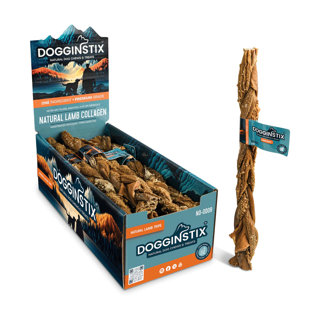 Dogginstix Braided Lamb Tripe