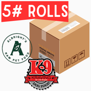 Shipping Box: 5# Roll Mixed Box (Albrights or K-9 Kraving)