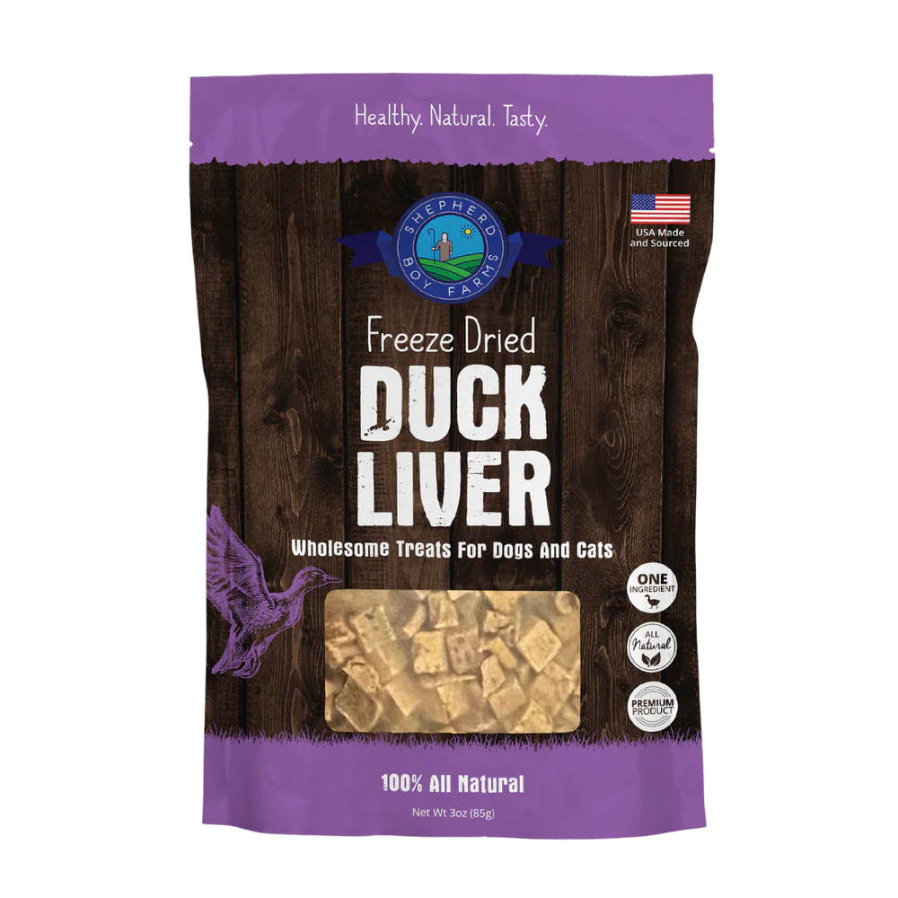 Shepherd Boy Farms Freeze Dried Duck Liver 3oz